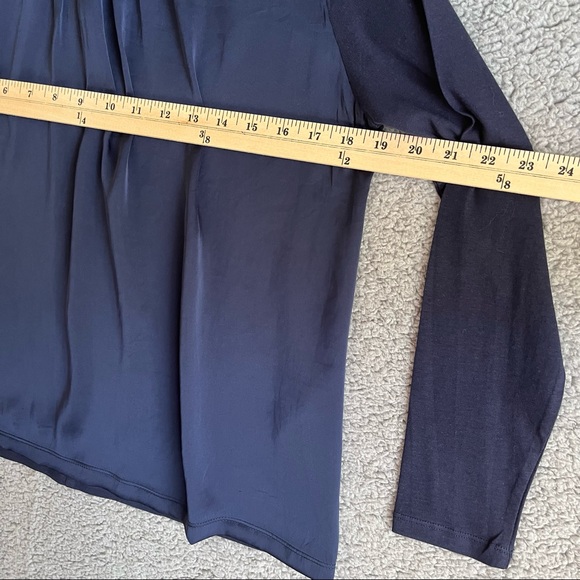 Banana Republic Mixed Media Ruffle Mock-Neck Top - Picture 8 of 11